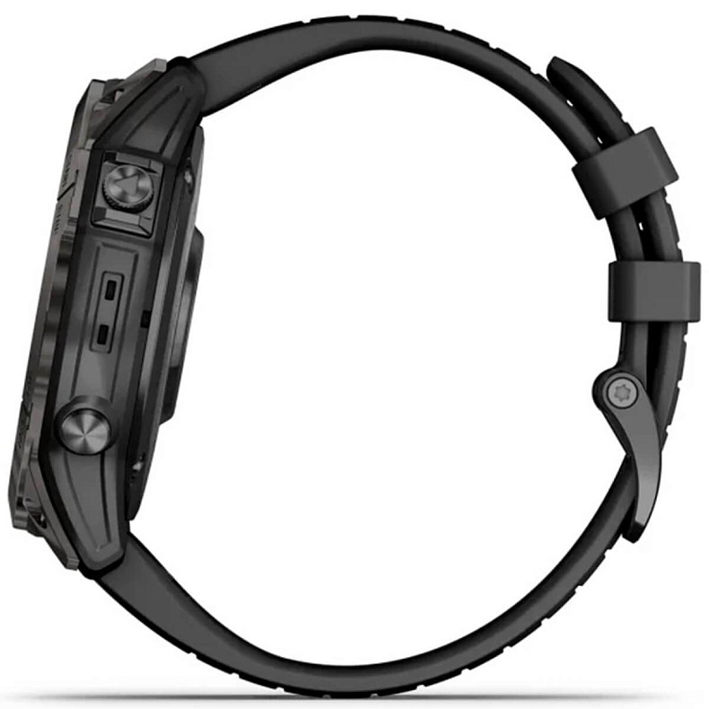 Спортивний годинник GARMIN Fenix 7X Pro Sapphire Solar Carbon Gray DLC Titanium with Black Band