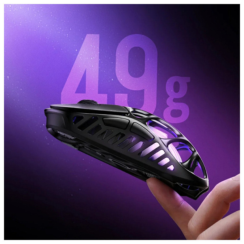 Мышь GravaStar Mercury X Pro, 8K, BT/WL/USB-A, RGB, черный