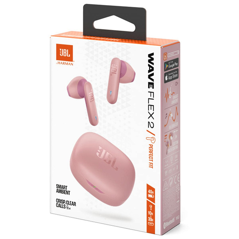 Наушники JBL Wave Flex 2 Pink (JBLWFLEX2PIK)