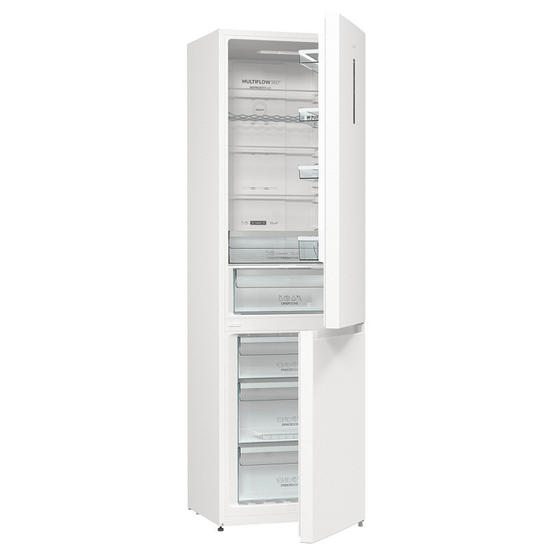 Холодильник с нижней морозильной камерой Gorenje NRK6202AW4, 200х60х60см, 2 двери, 235( 96)л, А++, Total N