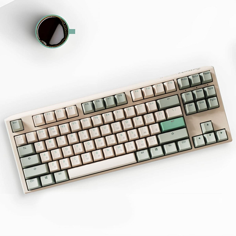 Клавиатура Ducky One 3 TKL Cherry MX Speed silver Matcha Cream UA