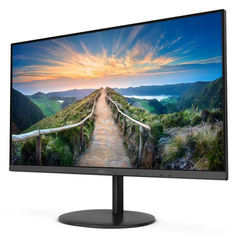 TFT 27" AOC Q27V4EA, IPS, QHD, HDMI, DP, колонки, чорний