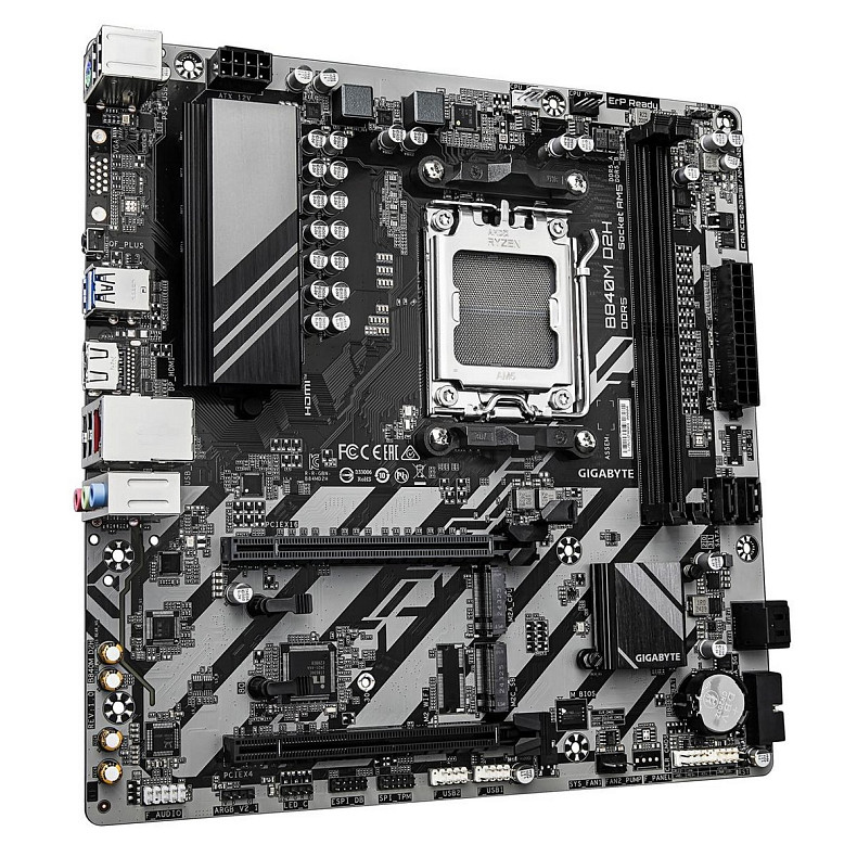 Материнська плата GIGABYTE B840M D2H sAM5 B840 2xDDR5 M.2 HDMI mATX