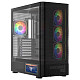 Корпус Modecom VOLCANO AQ400 ARGB MIDI SIDE LCD 6,2”, 4x120mm fans BLACK без БЖ ATX
