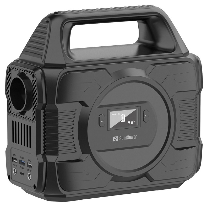 Зарядна станція Sandberg AC 300 (288 Вт/г) 300W, Type-C in/out 100W, Li-ion, ліхтарик 7Вт