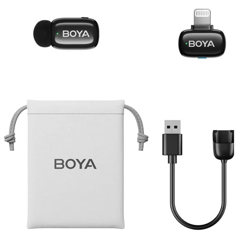 Бездротовий петличний мікрофон BOYA mini-16 Type-C Black