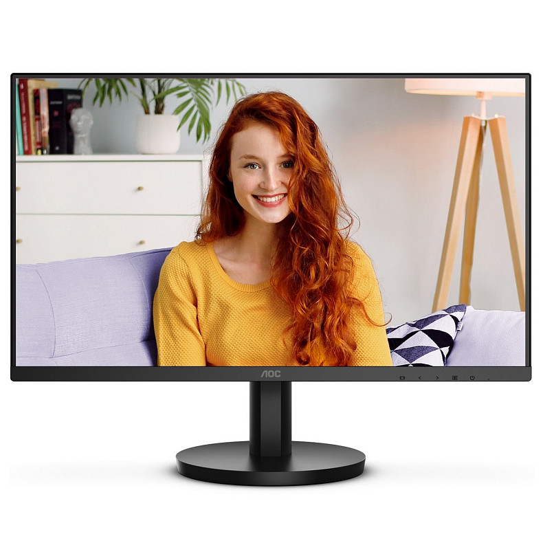 Монитор 23.8" AOC 24B3HMA2, VA, 100Hz, 1ms, VGA, HDMI, колонки, черный