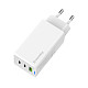Сетевое зарядное устройство ColorWay GaN Mini 65W PD Port PPS USB (USB-2C1A) White (CW-CHS058PD-WT)