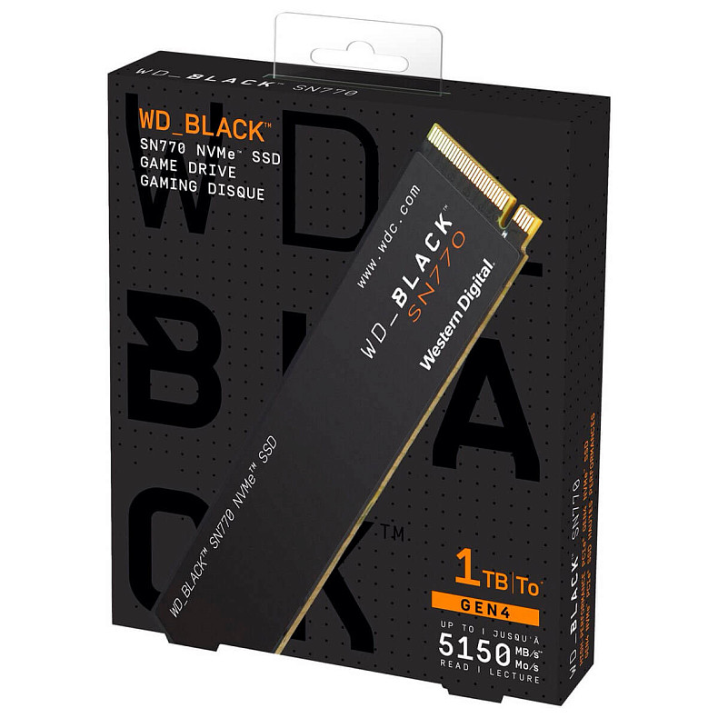 SSD диск WD Black SN770 M.2 1TB PCIe 4.0 (WDS100T3X0E)