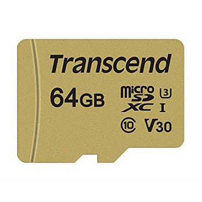 Карта памяти Transcend 64GB microSDXC C10 UHS-I U3 R95/W60MB/s + SD адаптер