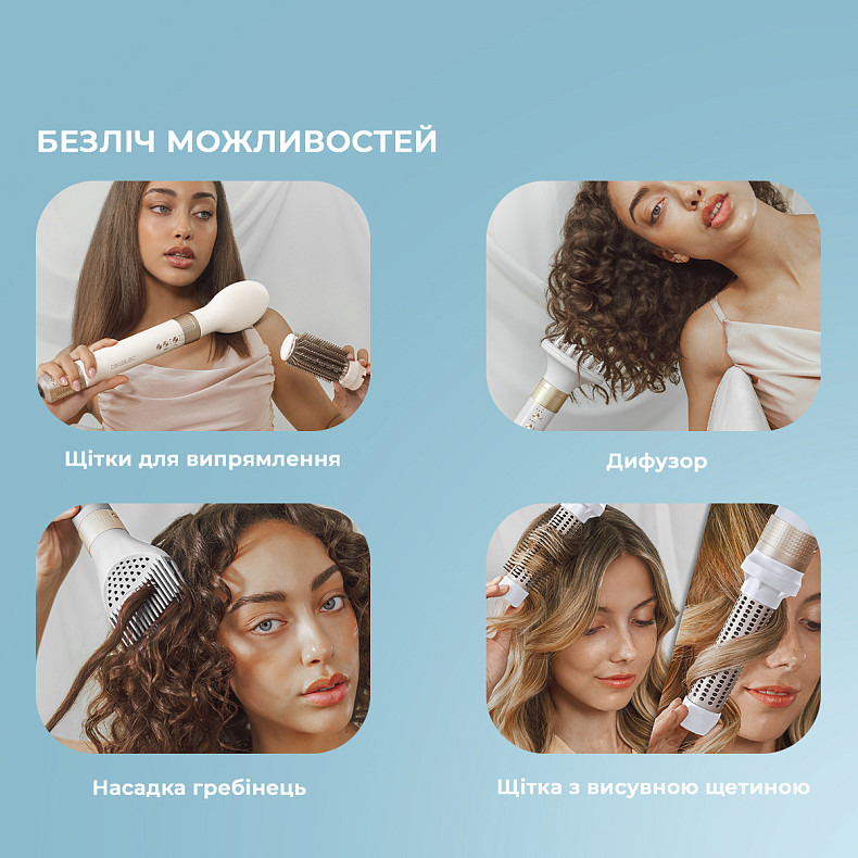 Стайлер CECOTEC Bamba CeramicCare 14in1 AirGlam Champagne (CCTC-00252)