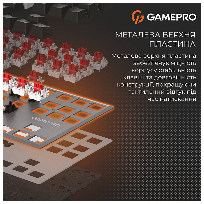 Клавиатура GamePro Genesis Joker MK124G Outemu Red Swithes USB Gray