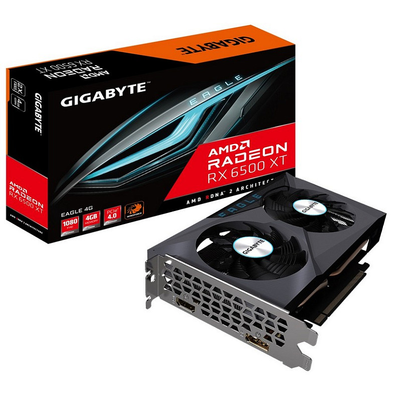 Видеокарта Gigabyte AMD Radeon RX 6500 XT 4GB GDDR6 Eagle (GV-R65XTEAGLE-4GD)