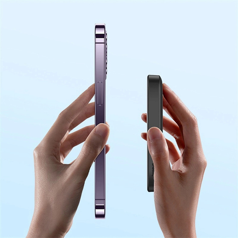 УМБ Baseus Magnetic Wireless Mini Air 6000mAh 20W PD,QC, USB-C In/Out, Qi-15W Black