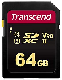 Карта памяти Transcend 64GB SDHC C10 UHS-II U3 R285/W180MB/s 4K