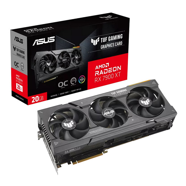 Відеокарта AMD Radeon RX 7900 XT 20 GB GDDR6 TUF Gaming OC Asus (TUF-RX7900XT-O20G-GAMING)