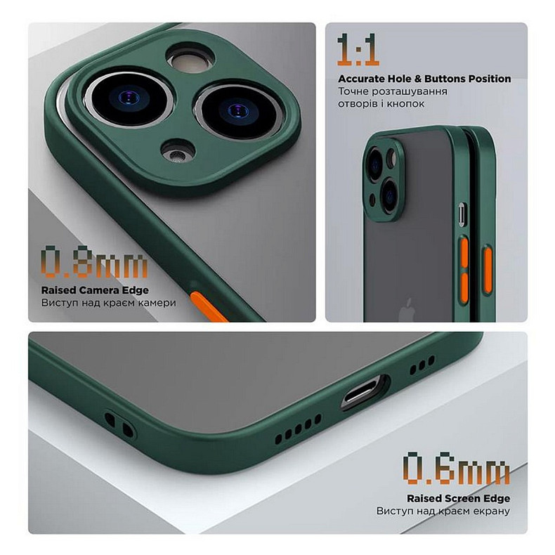 Чехол-накладка Armorstandart Frosted Matte для Tecno Spark 10 Pro (KI7) Dark Green (ARM70502)