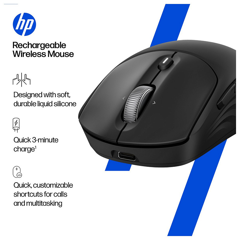 Миша HP 700 Rechargeable, WL/BT, чорний