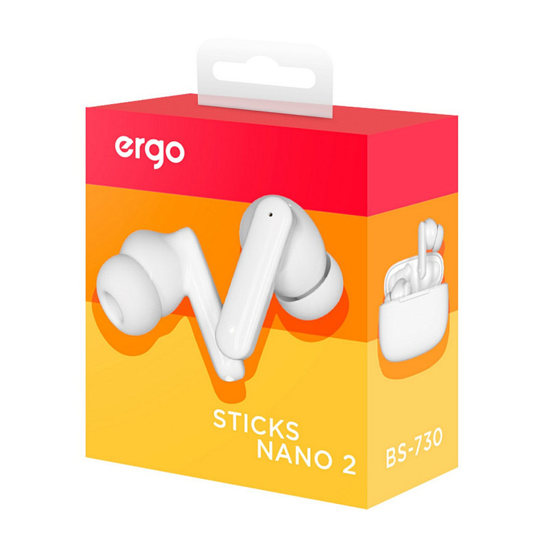 Навушники ERGO BS-730 Sticks Nano 2 White