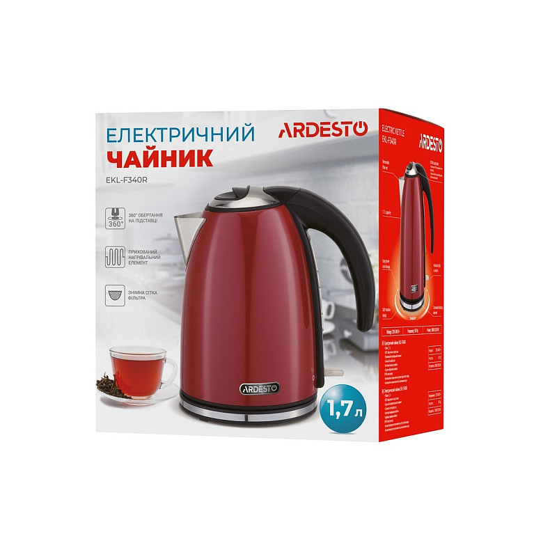 Електрочайник Ardesto EKL-F340R