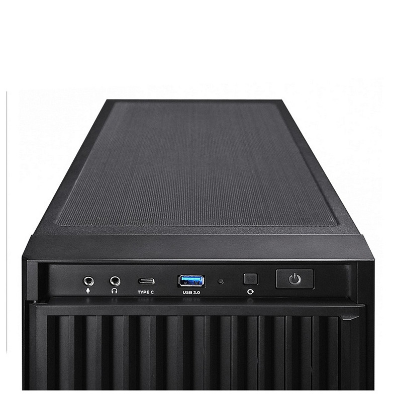 Корпус Chieftec UNI BW-01B-OP, без БЖ, 1x USB Type C, 1 x USB3.0, ATX, Black