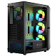 Корпус LogicConcept PORTOS MESH+GLASS ARGB fans 4x120mm BLACK без БЖ ATX