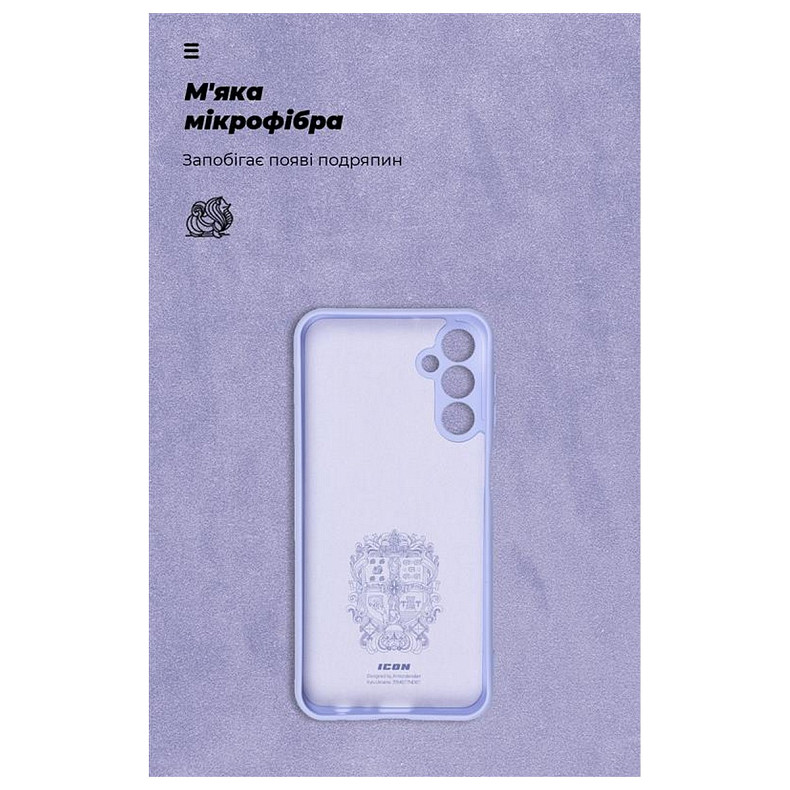 Чохол-накладка Armorstandart Icon для Samsung Galaxy A24 4G SM-A245 Camera cover Lavender (ARM68004)