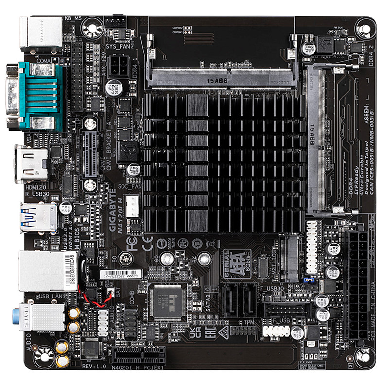 Материнская плата GIGABYTE CELERON N4120 MITX N4120I H