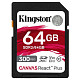 Карта памяти Kingston SD 64GB C10 UHS-II U3 (SDR2/64GB)