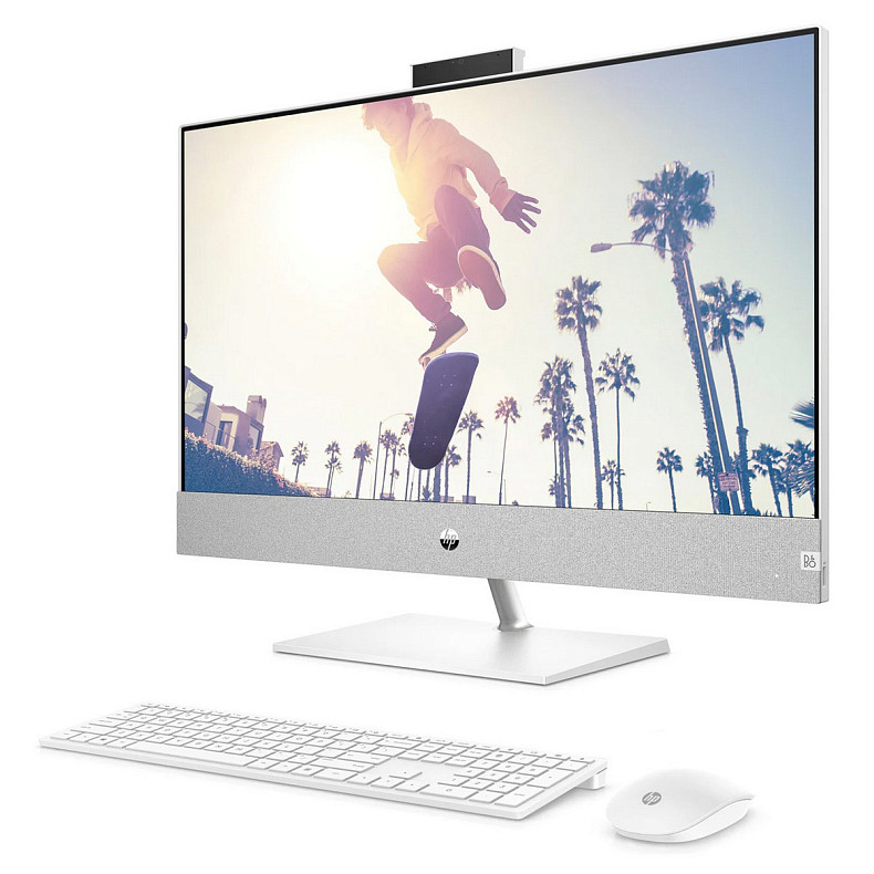 Моноблок HP Pavilion AiO i5-13400T/16Gb/SSD512Gb/WiFi/Cam/K&M/DOS/Snowflake White