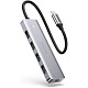 Хаб Ugreen CM219 USB 3.0 -> 4xUSB 3.0 active, с питанием Type-C, 15см