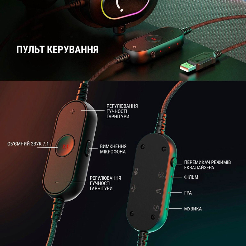 Гарнитура Fifine RGB H6P