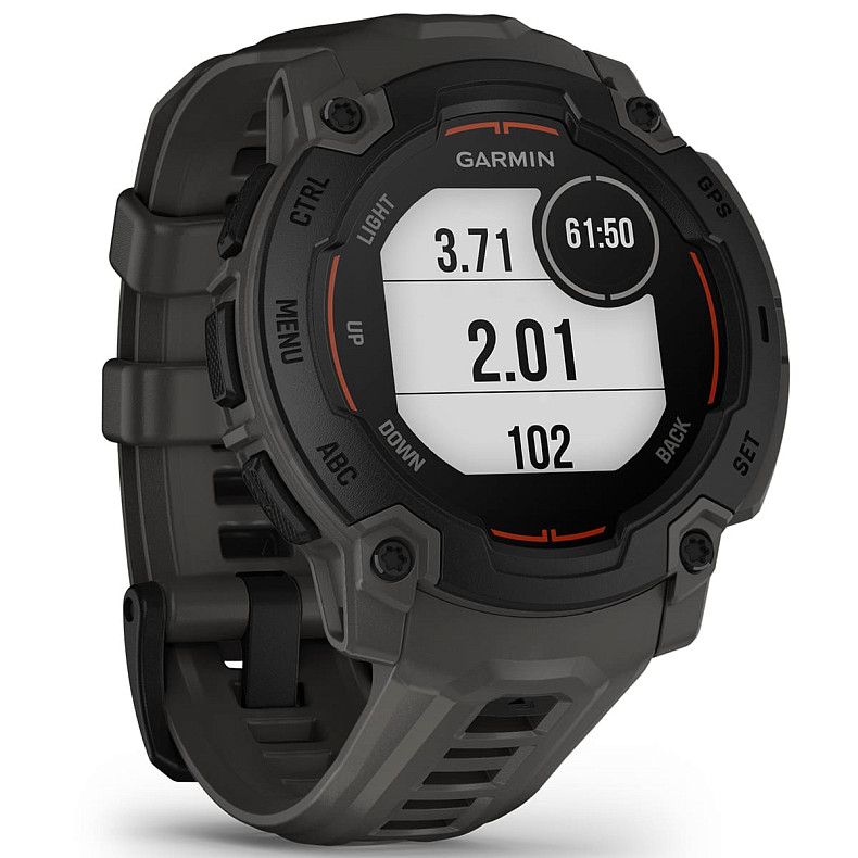 Спортивные часы GARMIN Instinct E 45mm Black with Charcoal Silicone