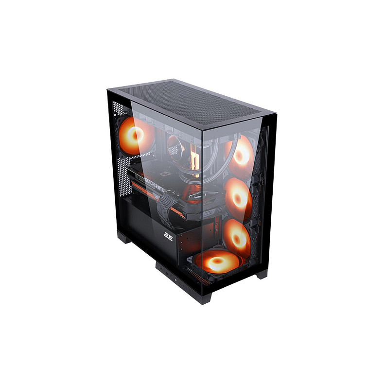 Корпус 2E Gaming Fantom GK701B, без БП, 2xUSB 3.0, 1xUSB Type-C, 4x120mm ARGB, controller with remote