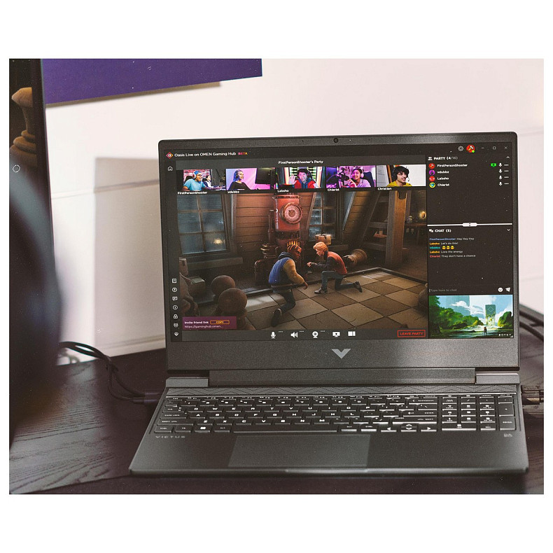 Ноутбук HP Victus 15-fa2019ua 15.6" FHD IPS AG, Intel i7-13620H, 16GB, F1TB, NVD5050-8, DOS, сірий