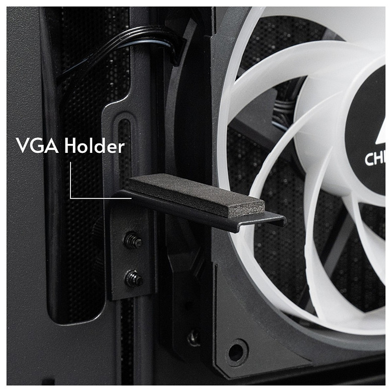Корпус Chieftec VISTA GT-01B-OP 3x120mm A-RGB, ATX, без БП, Black
