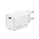 Зарядний пристрій ColorWay GaN Mini 65W PD Port PPS USB-C White (CW-CHS049PD-WT)