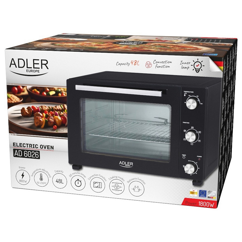 Електрична піч Adler AD 6026 Black