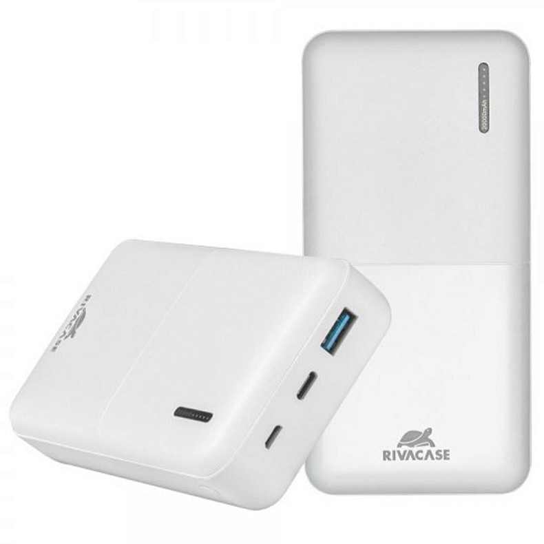 Универсальная мобильная батарея Rivacase RIVAPOWER VA2571 20000mAh QC/PD 18W White