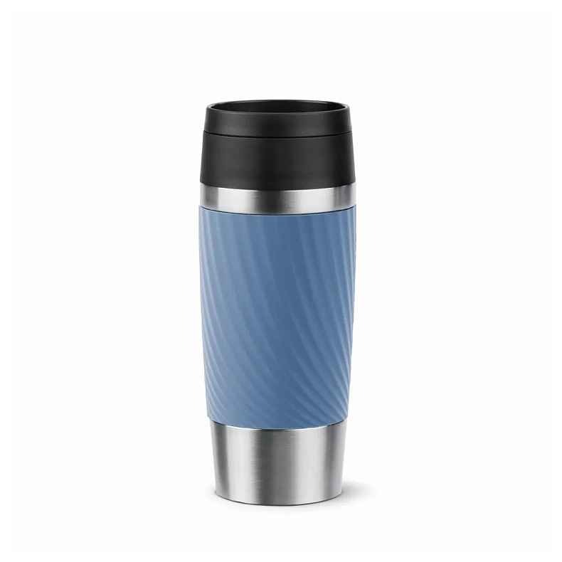 Термочашка Tefal Travel Mug Classic Twist, 360мл, нержавеющая сталь, голубой (N2024510)