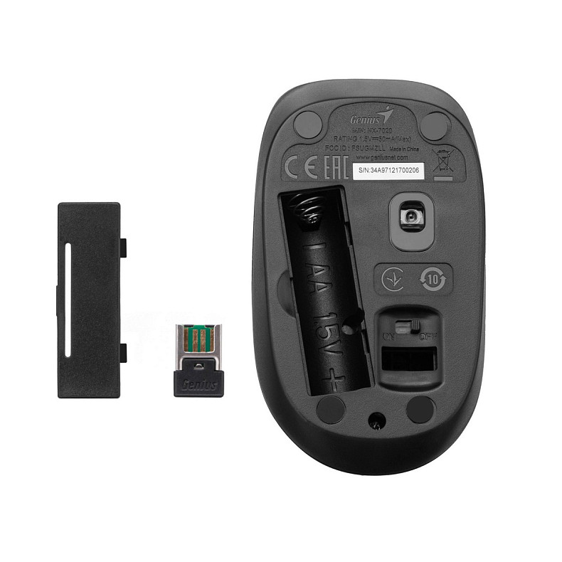 Комплект клавиатура и мышь Genius KM-8200, WL, EN/UKR, черный