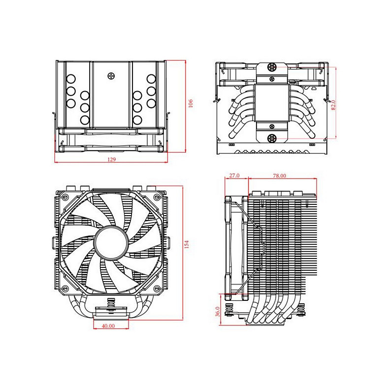 Кулер процессорный ID-Cooling SE-226-XT Black