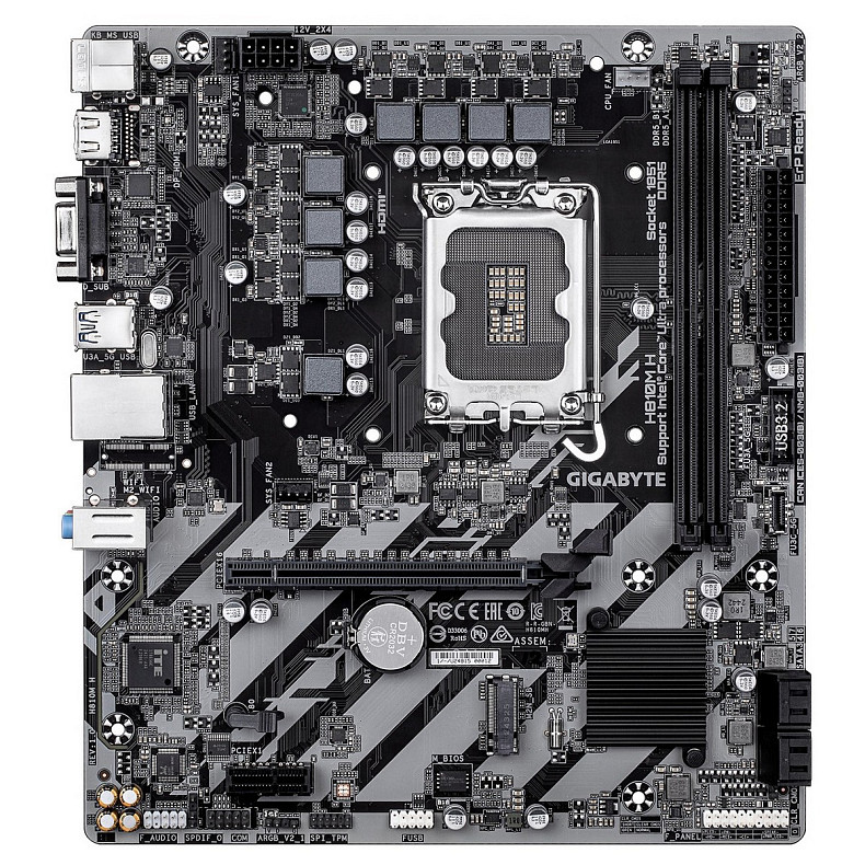 Материнская плата GIGABYTE H810M H1851 H810 2xDDR5 M.2 HDMI D-Sub mATX