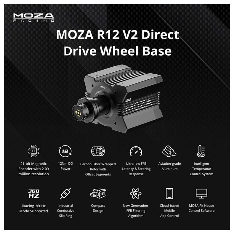 Кермова база MOZA R21 Ultra прямий привід 21 Нм