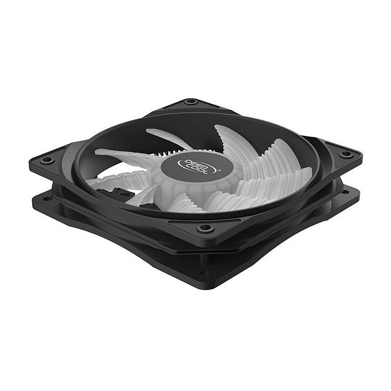 Вентилятор DeepCool RF120B, 120х120х25 мм, 3-pin, 4-pin, чорний з білим