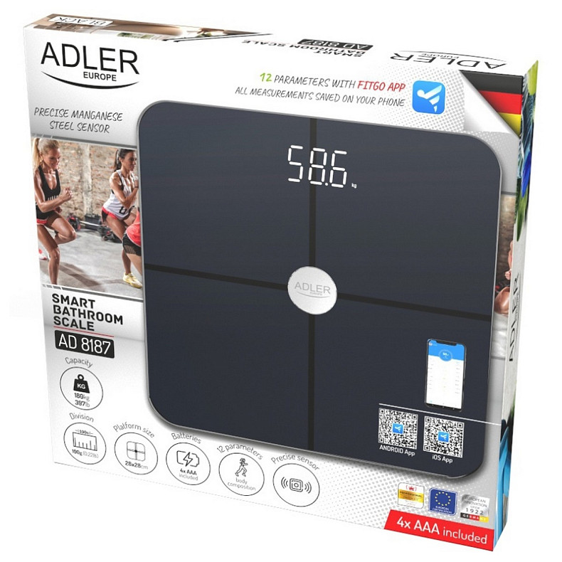 Ваги напольні Adler AD 8187 black