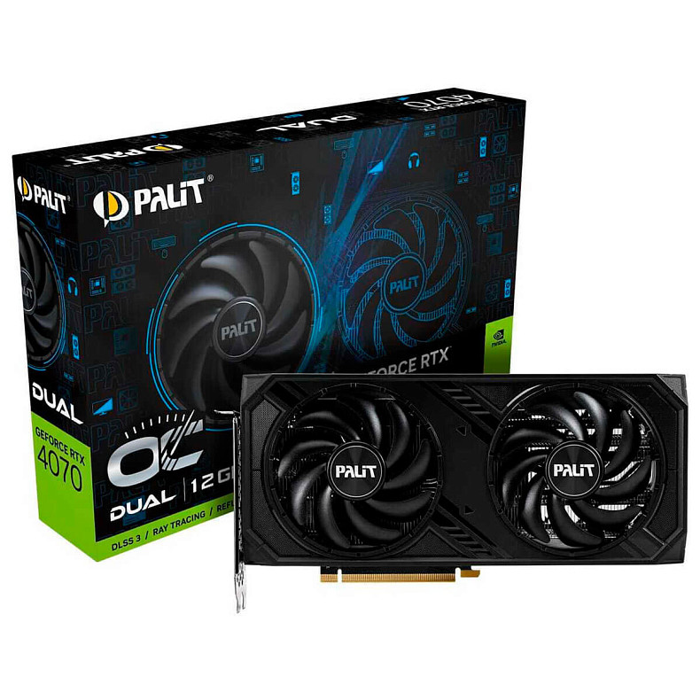 Відеокарта Palit GeForce RTX 4070 12GB GDDR6X Dual OC (NED4070S19K9-1047D)