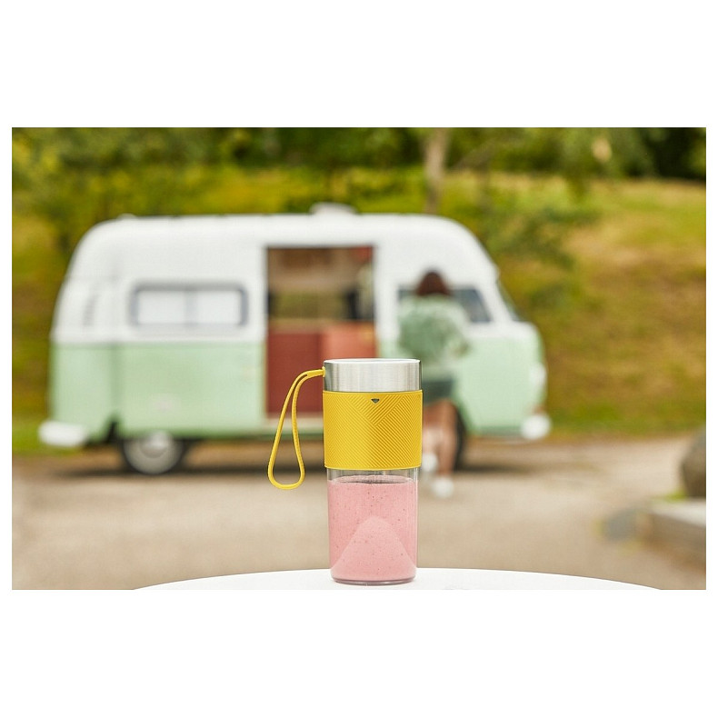 Блендер Tefal Lightmix портативний для смузі, чаша-300мл, USB, тритан, жовтий