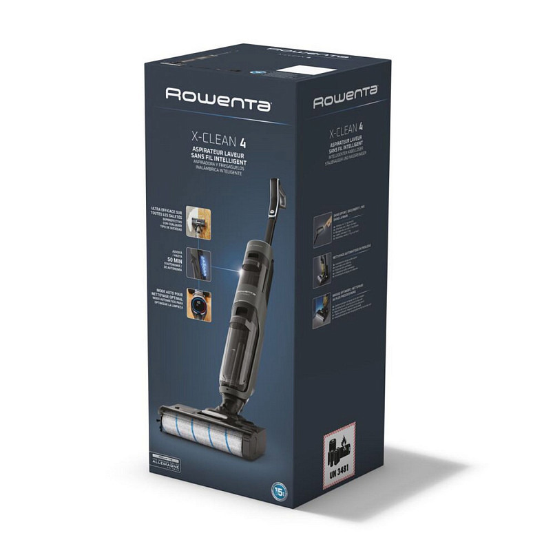 Пылесос Rowenta беспроводной моющий X-Clean 4, 200Вт, конт пыль -0.45л, конт для воды-0.73л, автон. р
