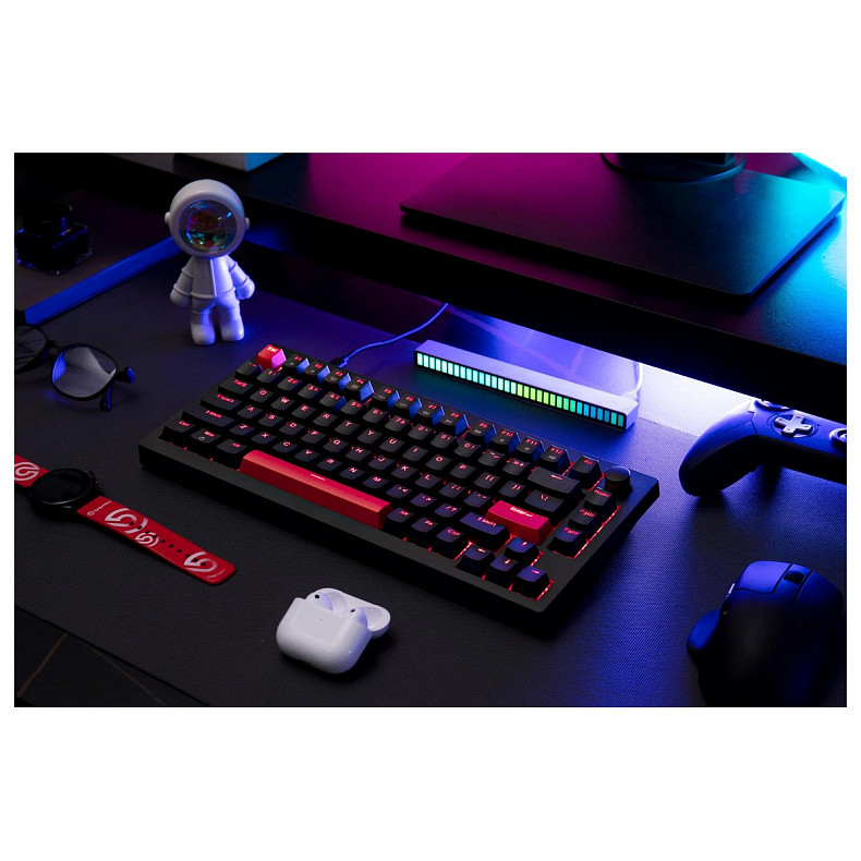 Клавиатура механическая Lemokey X4 84Key, Keychron Red, USB-A, QMK/VIA, Hot-Swap, EN/UKR, RGB, черный